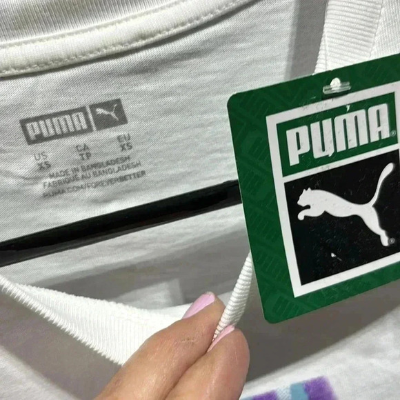 Puma Classic Turn It Up Cotton T-Shirt,round neck, Puma wave logo - Picture 7 of 11